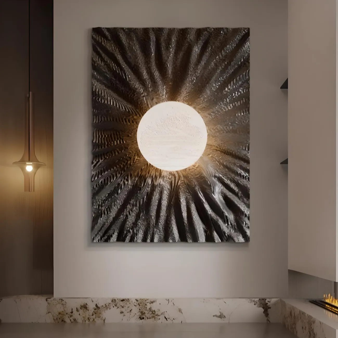 Светящаяся декоративная трехмерная картина "Пьяная красавица" 37990-30