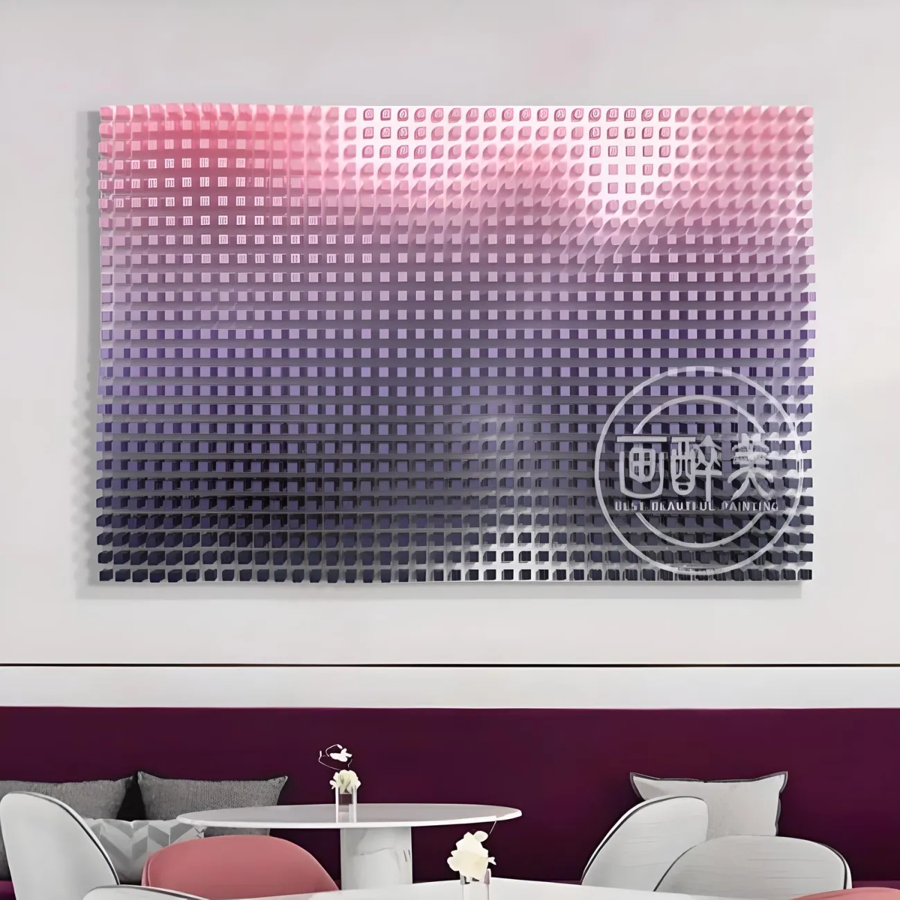 Декоративная градиентная трехмерная картина "Пьяная красавица" 38031-30