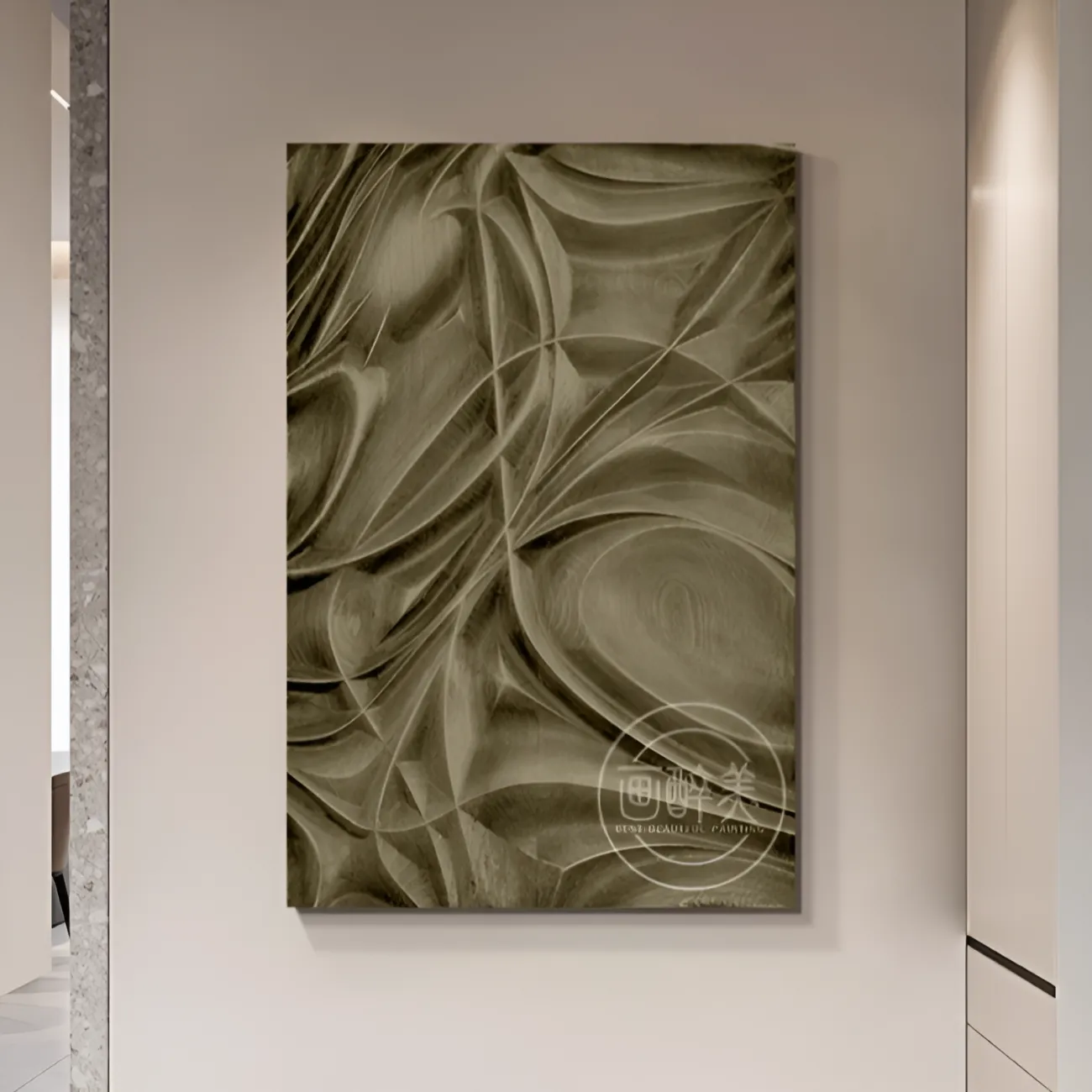 Трехмерная рельефная абстрактная фреска "Тихий ветер" 38061-30