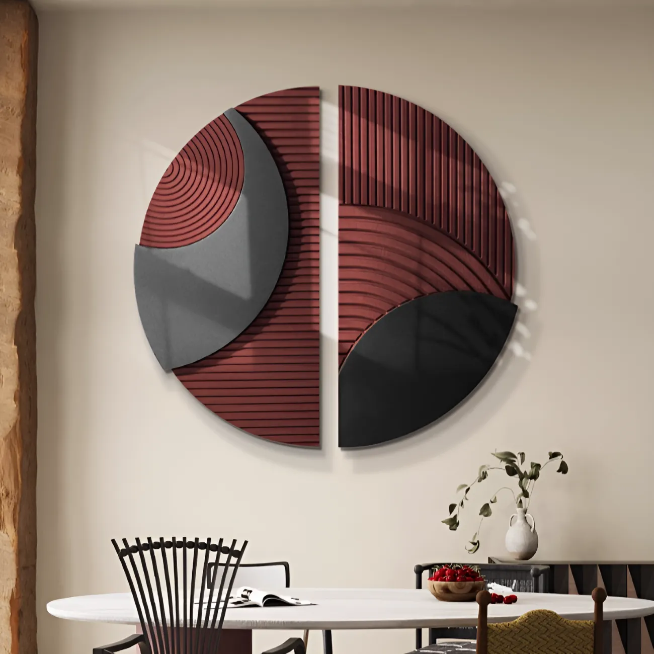 Трехмерная полукруглая декоративная картина "Пьяная красавица" 38073-30 Трехмерная полукруглая декоративная картина "Пьяная красавица" 38073-30