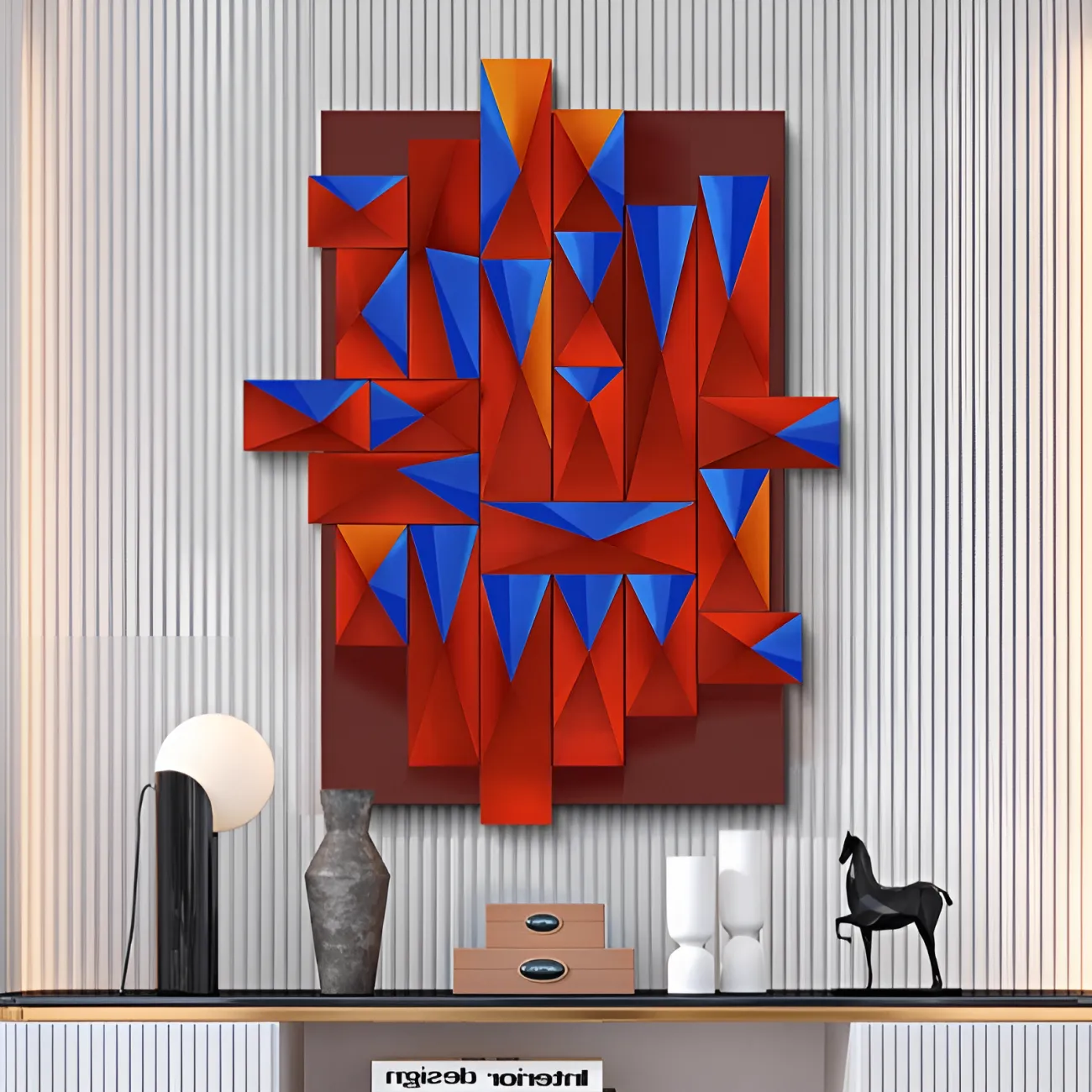 Трехмерная геометрическая цветовая картина "Пьяная красавица" 38091-30 Трехмерная геометрическая цветовая картина "Пьяная красавица" 38091-30