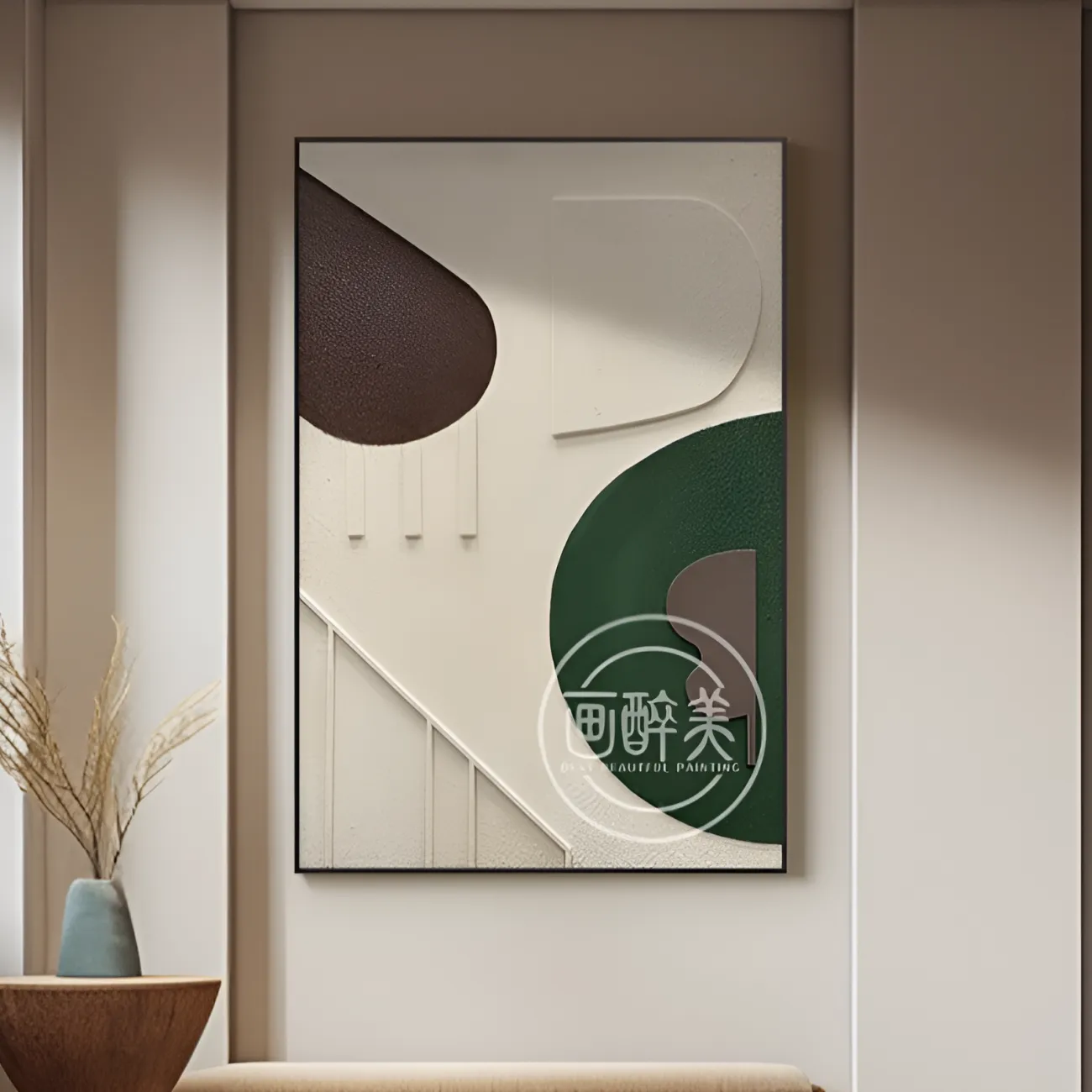 Скандинавская минималистская рельефная картина "Пьяная красавица" 38119-30