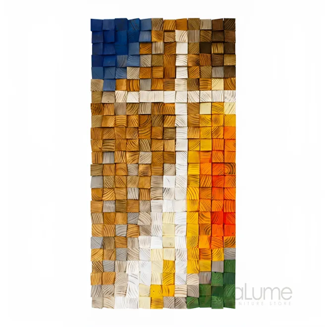 Деревянная мозаичная трехмерная картина "Пьяная красавица" 38122-30 Деревянная мозаичная трехмерная картина "Пьяная красавица" 38122-30