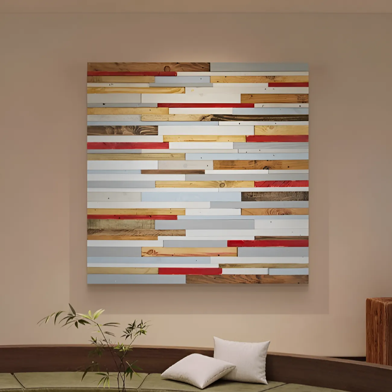 Скандинавская деревянная декоративная картина "Пьяная красавица" 38126-30