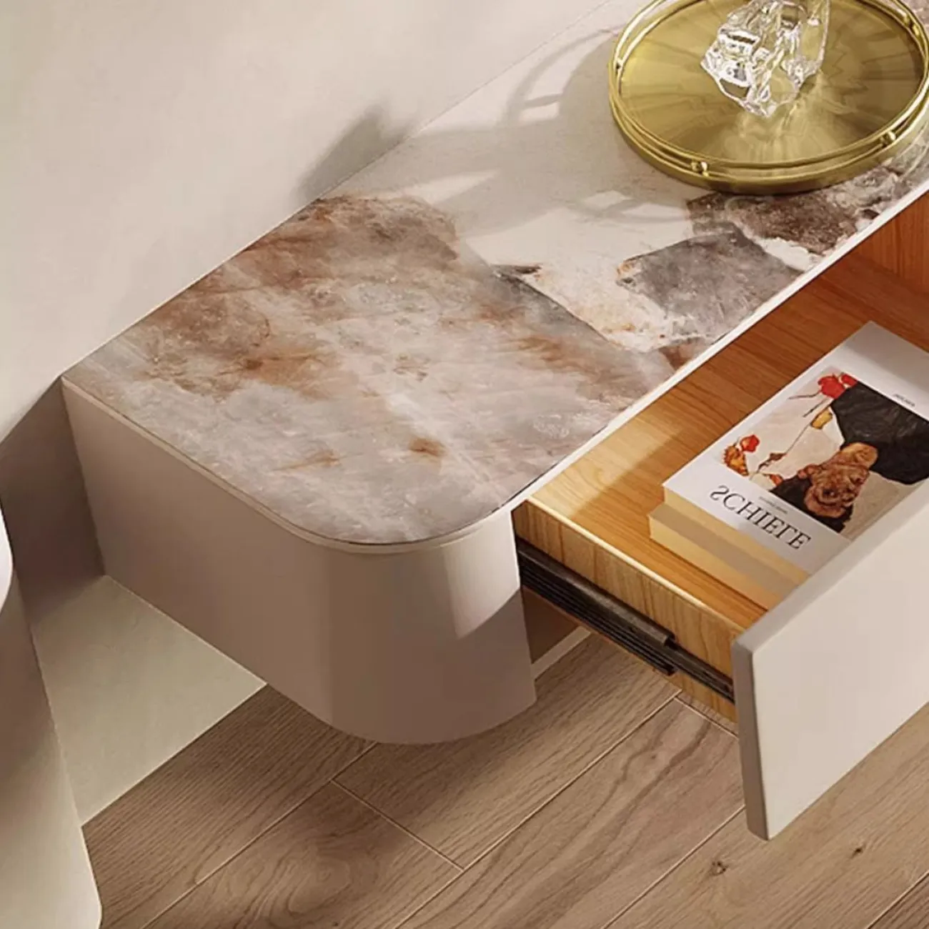 Подвесной телевизионный шкаф  из массива дерева Purple Leaf 35935-29