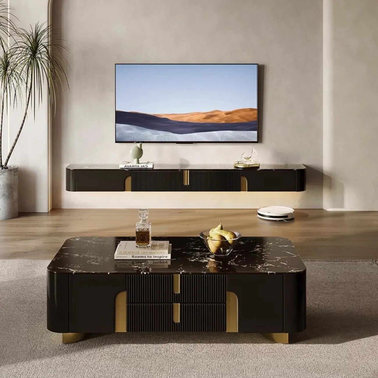 Подвесной телевизионный шкаф  из массива дерева Purple Leaf 35935-29