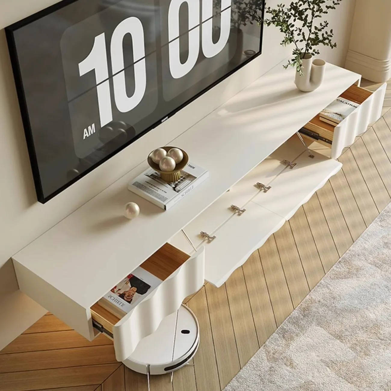 Подвесной ТВ-шкаф из массива дерева Purple Leaf 35936-29