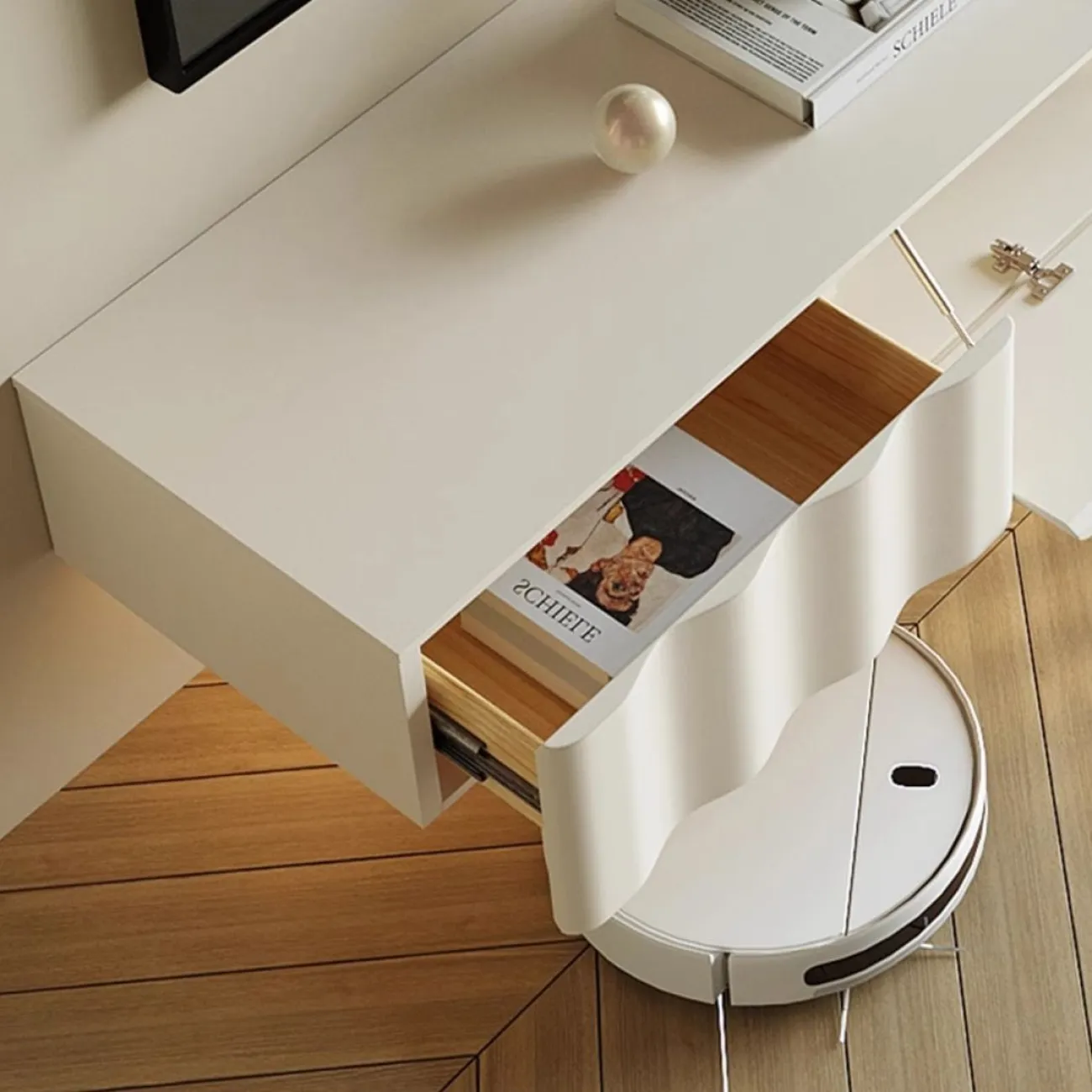 Подвесной ТВ-шкаф из массива дерева Purple Leaf 35936-29