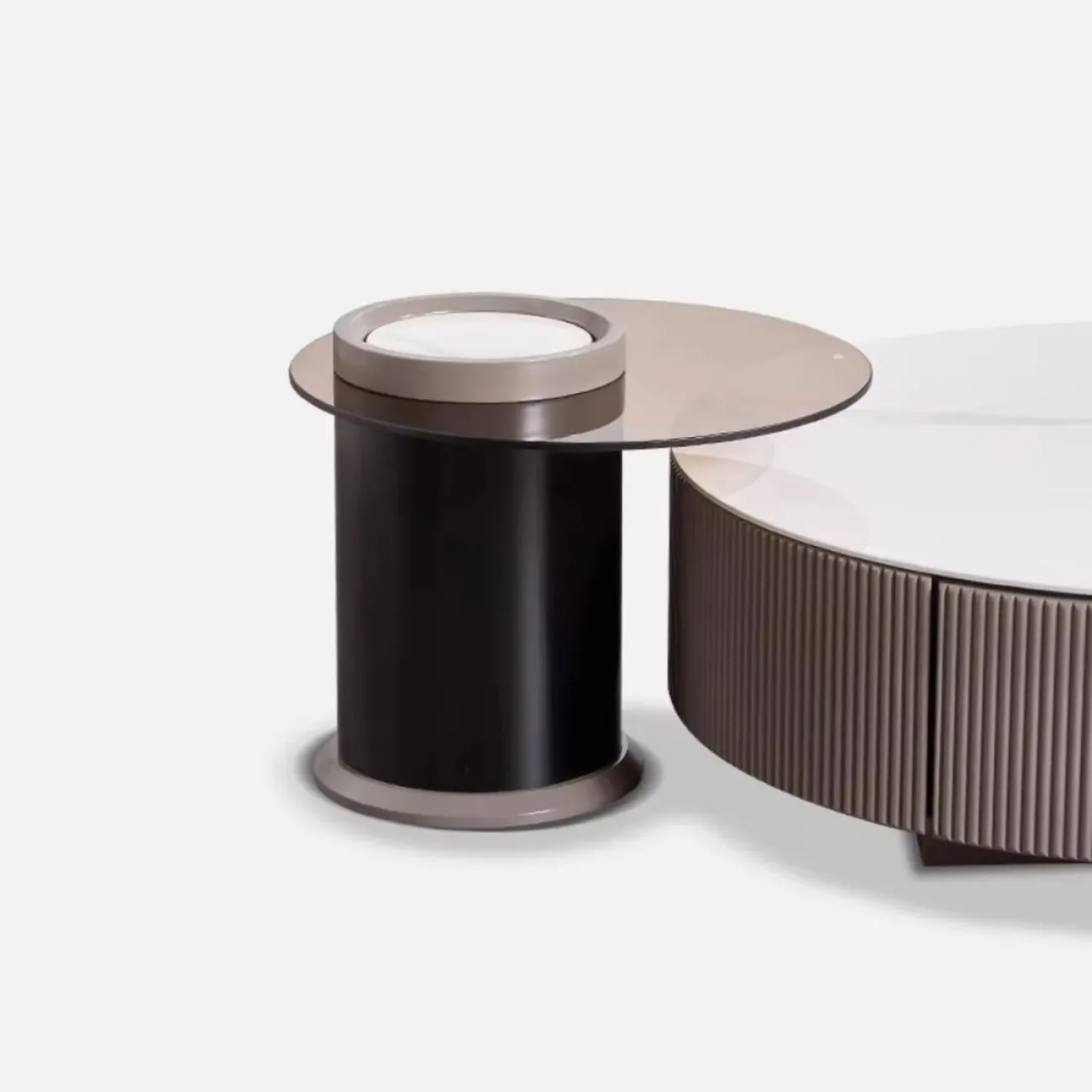 Журнальный столик с  роскошной каменной плитой Purple Leaf 35942-29