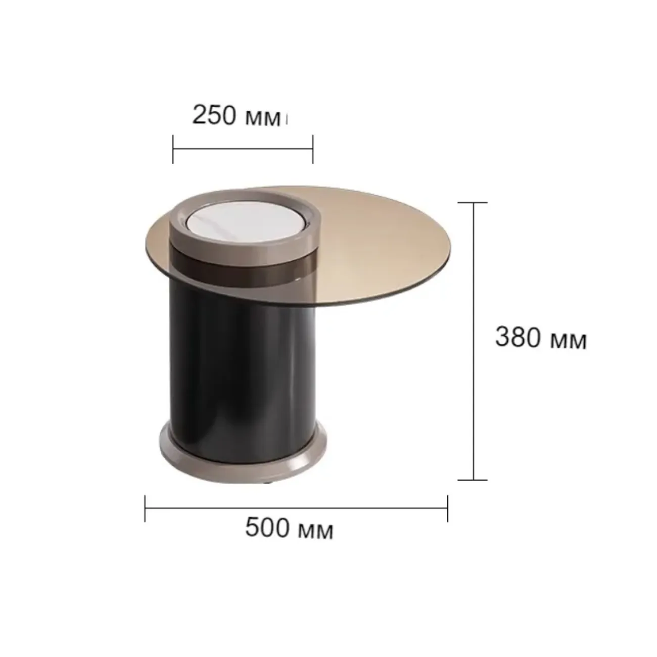 Журнальный столик с  роскошной каменной плитой Purple Leaf 35942-29