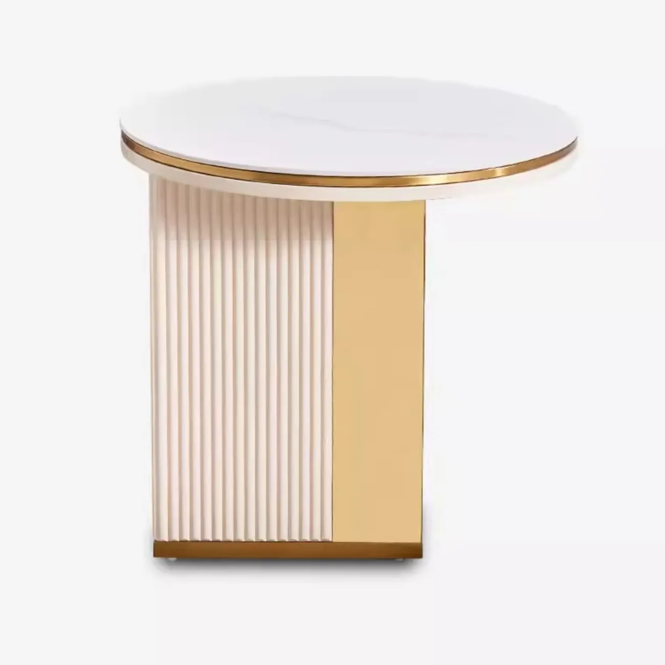 Круглый журнальный столик из натурального камня Purple Leaf 35944-29