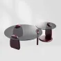 Круглый журнальный столик из закаленного стекла Purple Leaf 35947-29