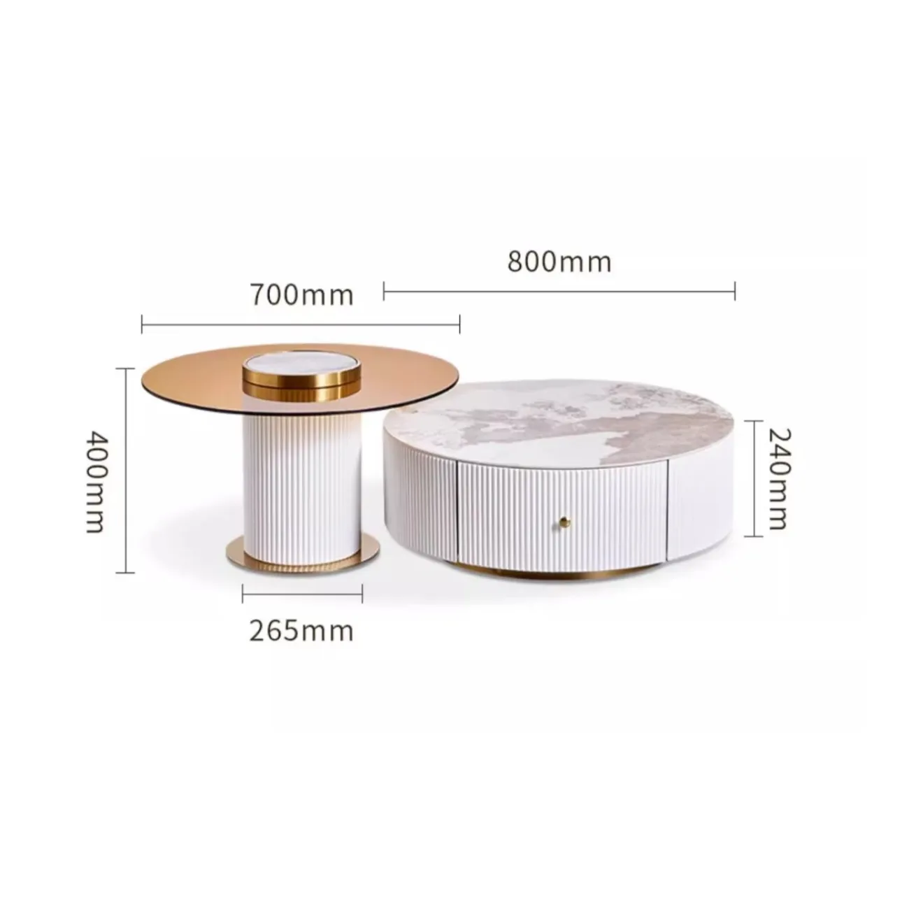 Роскошный круглый журнальный столик Purple Leaf 35951-29 Роскошный круглый журнальный столик Purple Leaf 35951-29