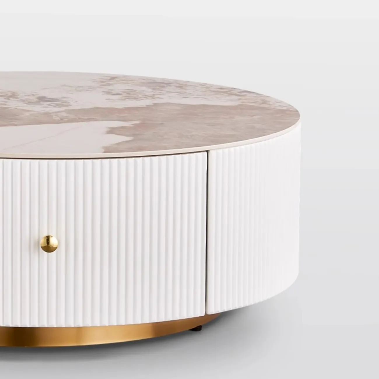 Роскошный круглый журнальный столик Purple Leaf 35951-29 Роскошный круглый журнальный столик Purple Leaf 35951-29