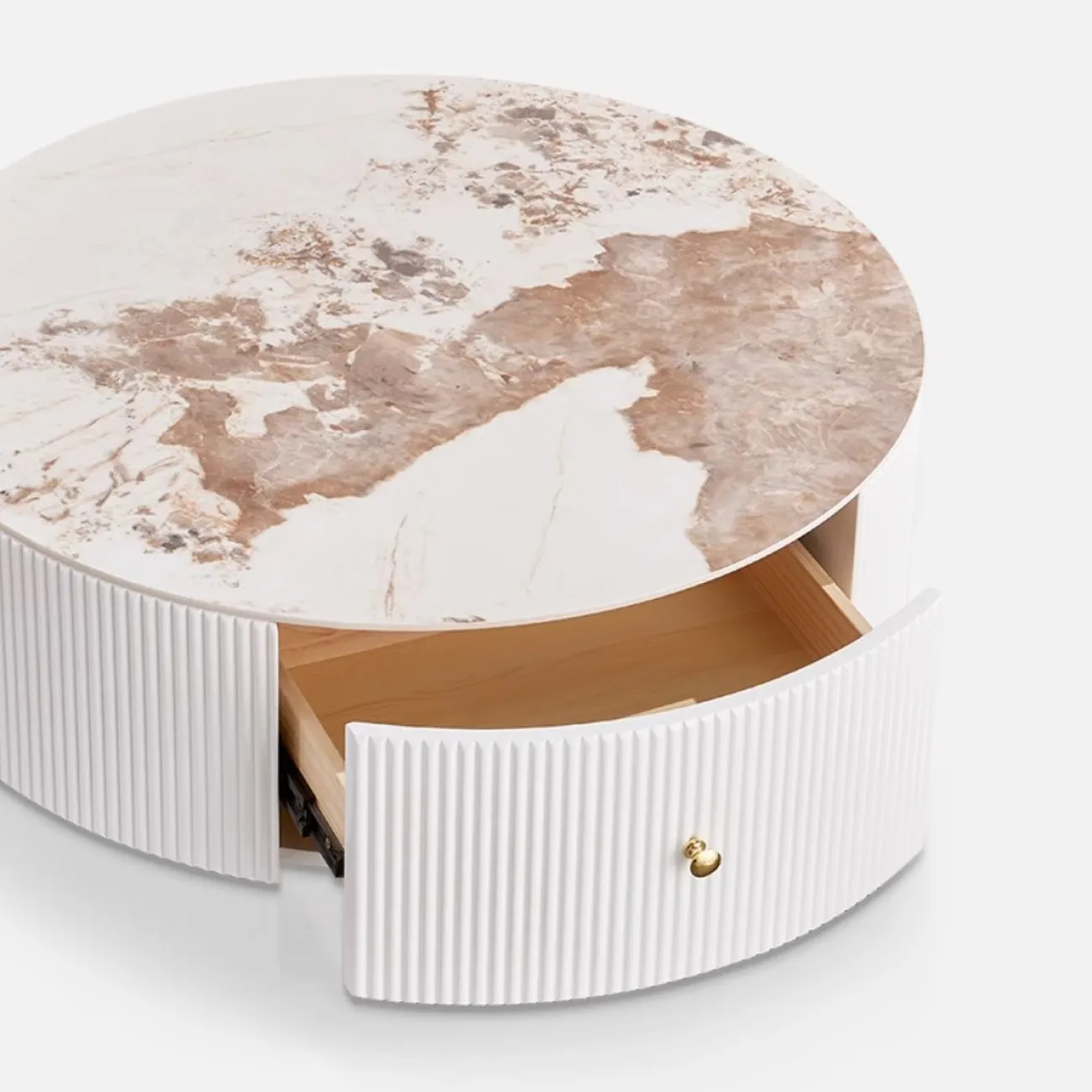 Роскошный круглый журнальный столик Purple Leaf 35951-29 Роскошный круглый журнальный столик Purple Leaf 35951-29