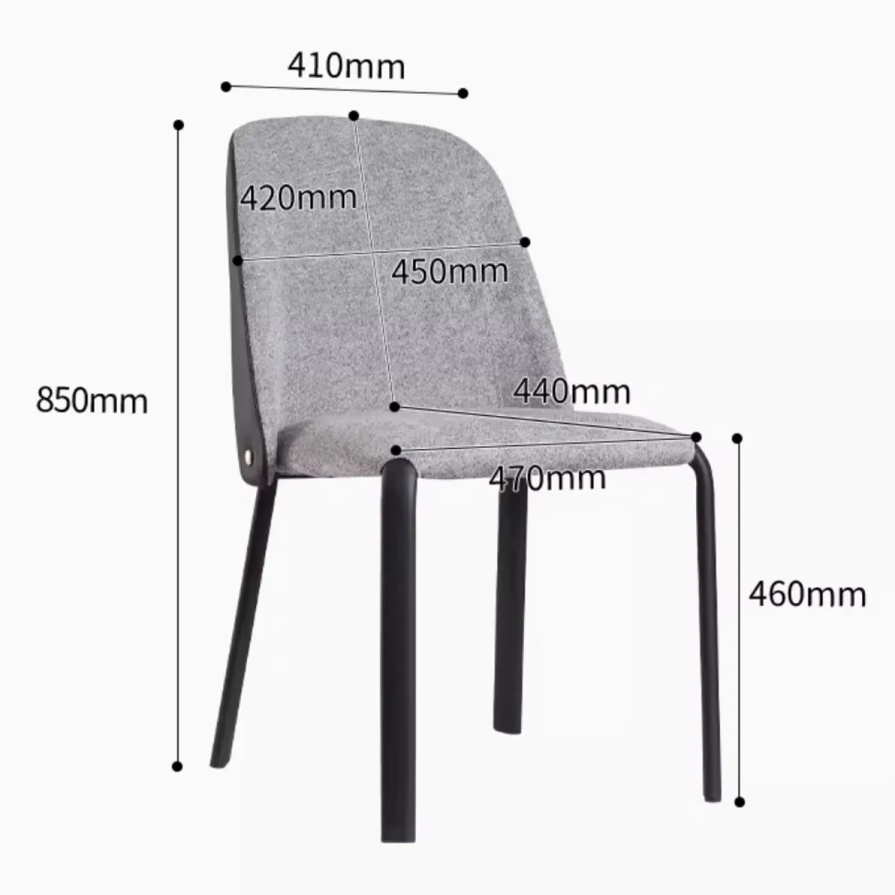 Обеденный стул  из хлопка и льна Purple Leaf 35953-29