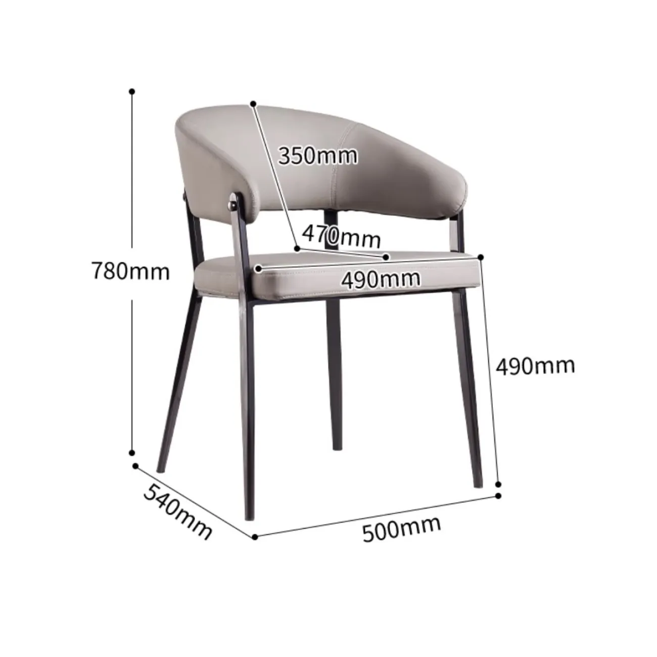 Легкий роскошный обеденный стол из натуральной кожи Purple Leaf 35955-29