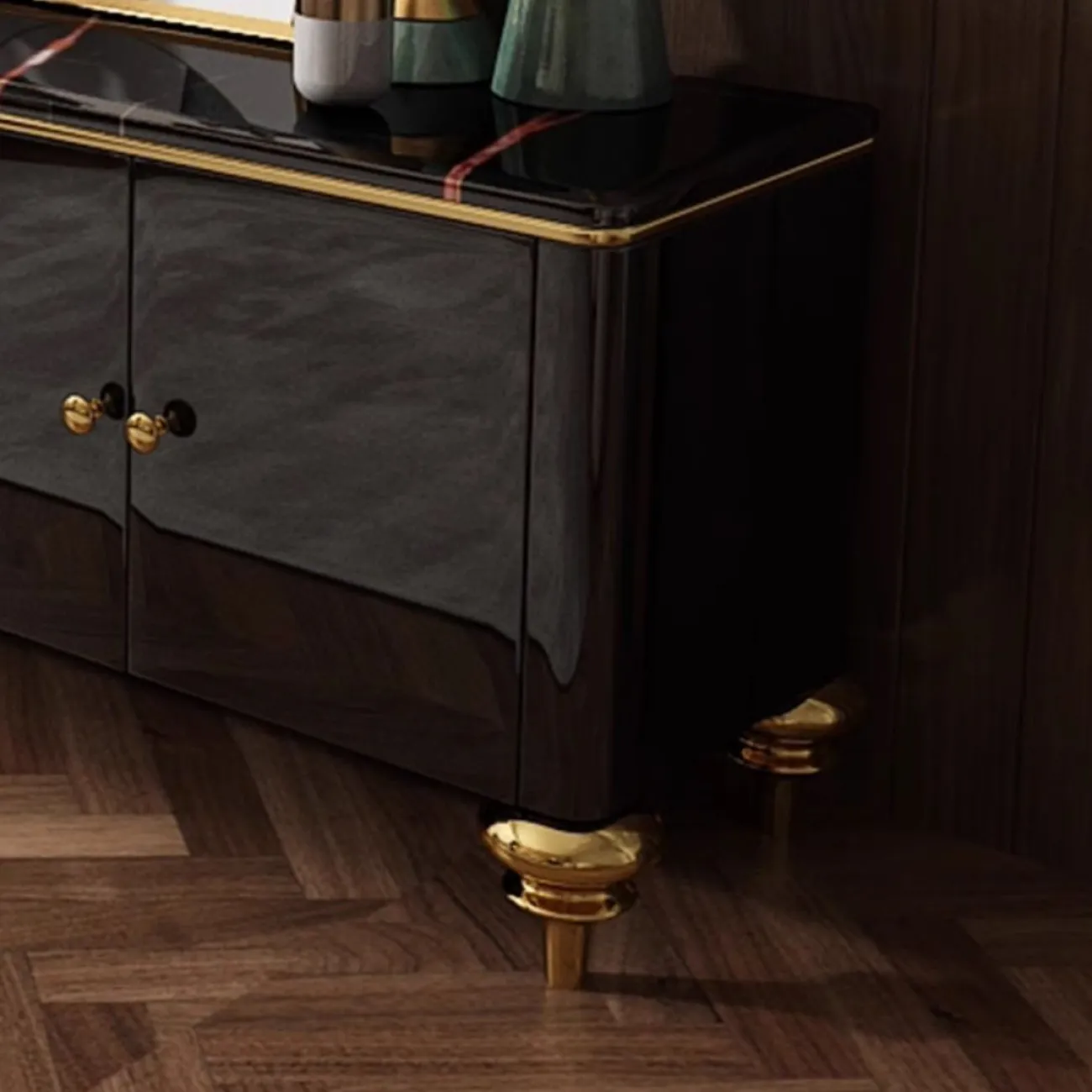 Роскошный ТВ шкаф из мрамора Purple Leaf 35956-29