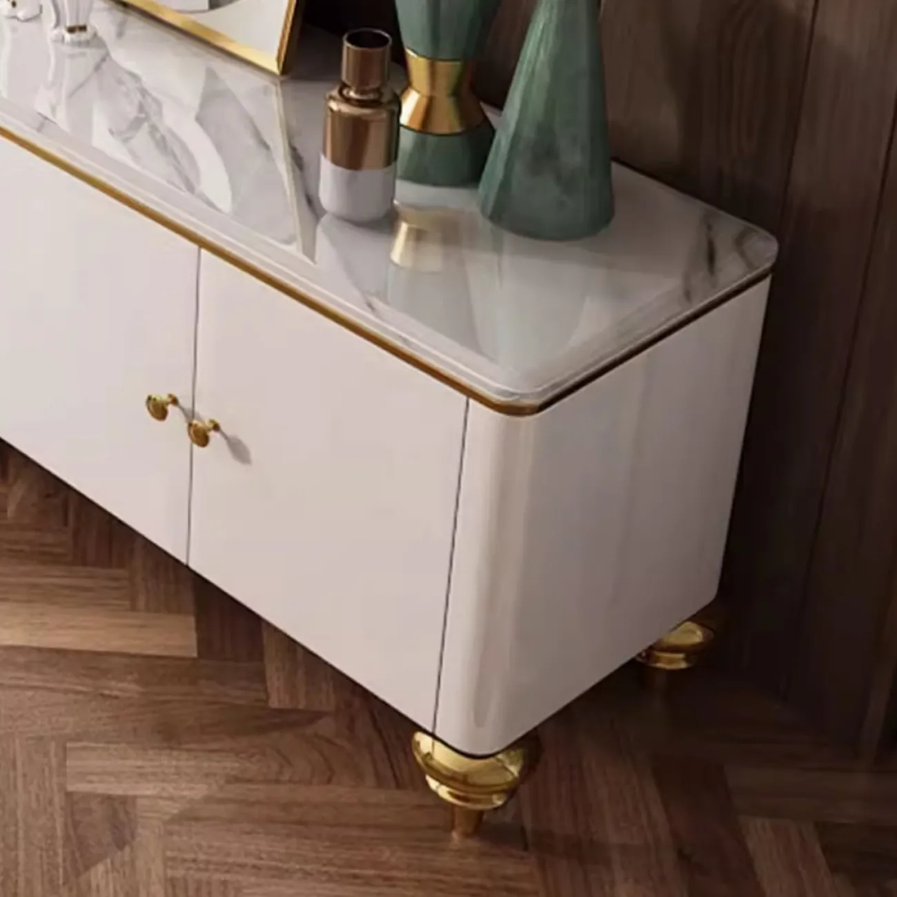 Роскошный ТВ шкаф из мрамора Purple Leaf 35956-29