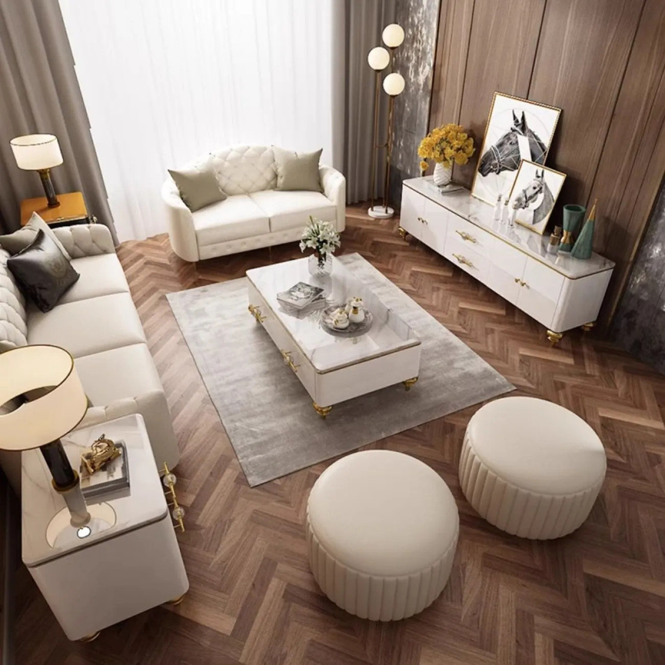 Роскошный ТВ шкаф из мрамора Purple Leaf 35956-29