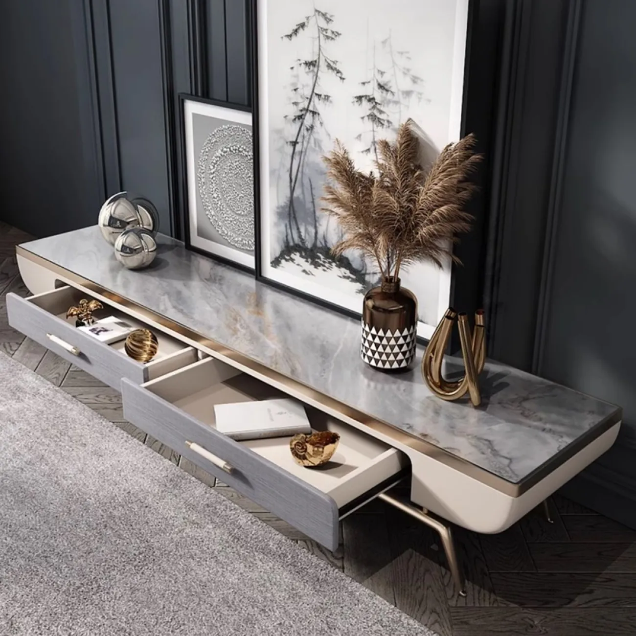 Роскошный ТВ шкаф Purple Leaf 35958-29 Роскошный ТВ шкаф Purple Leaf 35958-29