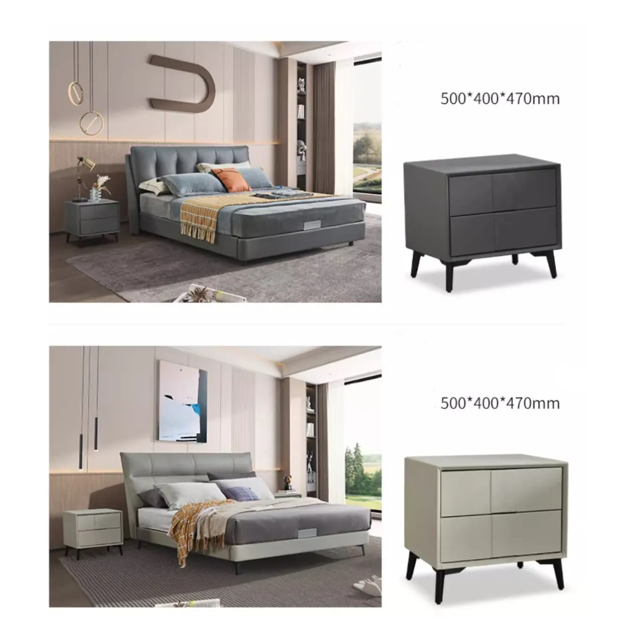 Прикроватная тумбочка  из массива дерева Purple Leaf 35962-29