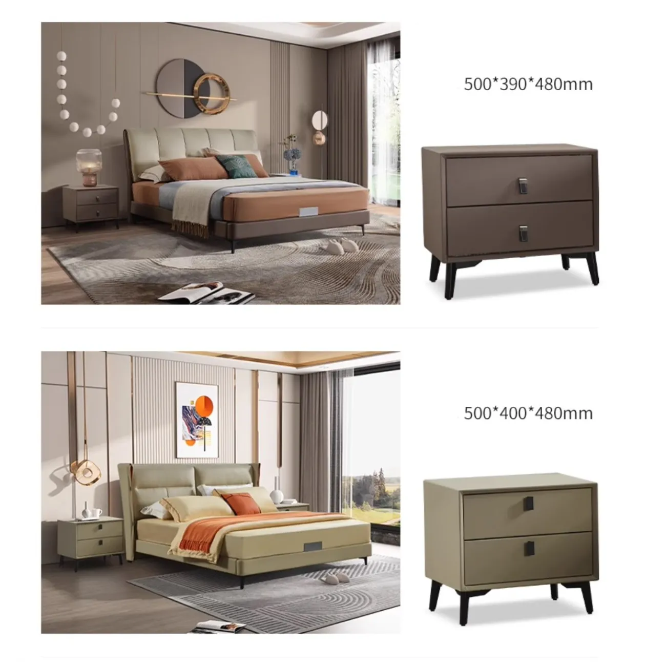 Прикроватная тумбочка  из массива дерева Purple Leaf 35962-29