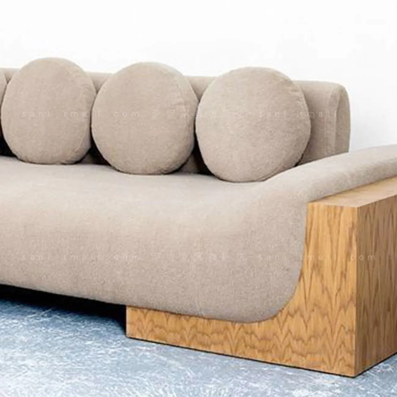 Трехместный диван в стиле Ваби-саби в японском стиле из массива дерева Sani 37291-29