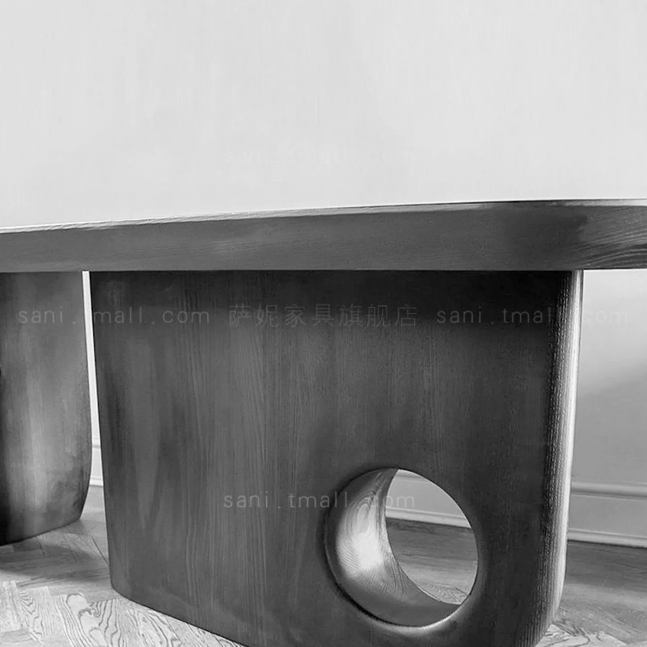 Обеденный стол в стиле Ваби-саби из массива дерева в японском стиле Sani 37295-29 Обеденный стол в стиле Ваби-саби из массива дерева в японском стиле Sani 37295-29