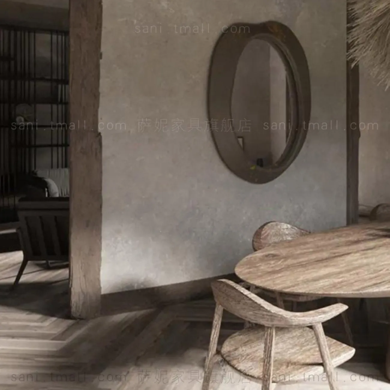 Овальный длинный обеденный стол MAJESTIC 37307-29