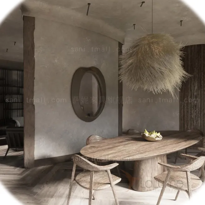 Овальный длинный обеденный стол MAJESTIC 37307-29