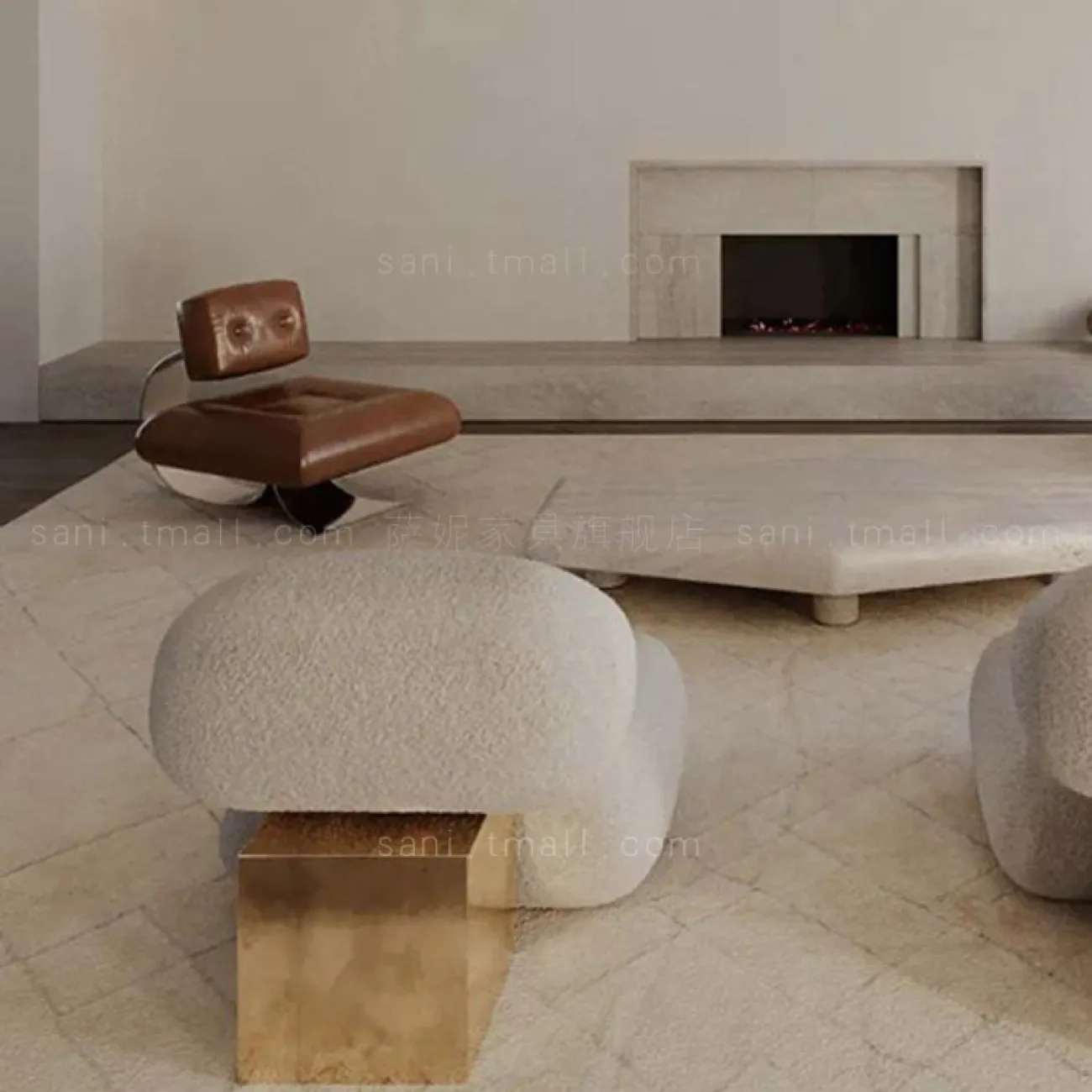 Диван-кресло в стиле Ваби-саби MAJESTIC 37308-29