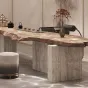 Необычный дизайнерский чайный столик в стиле Ваби-саби MAJESTIC 37311-29