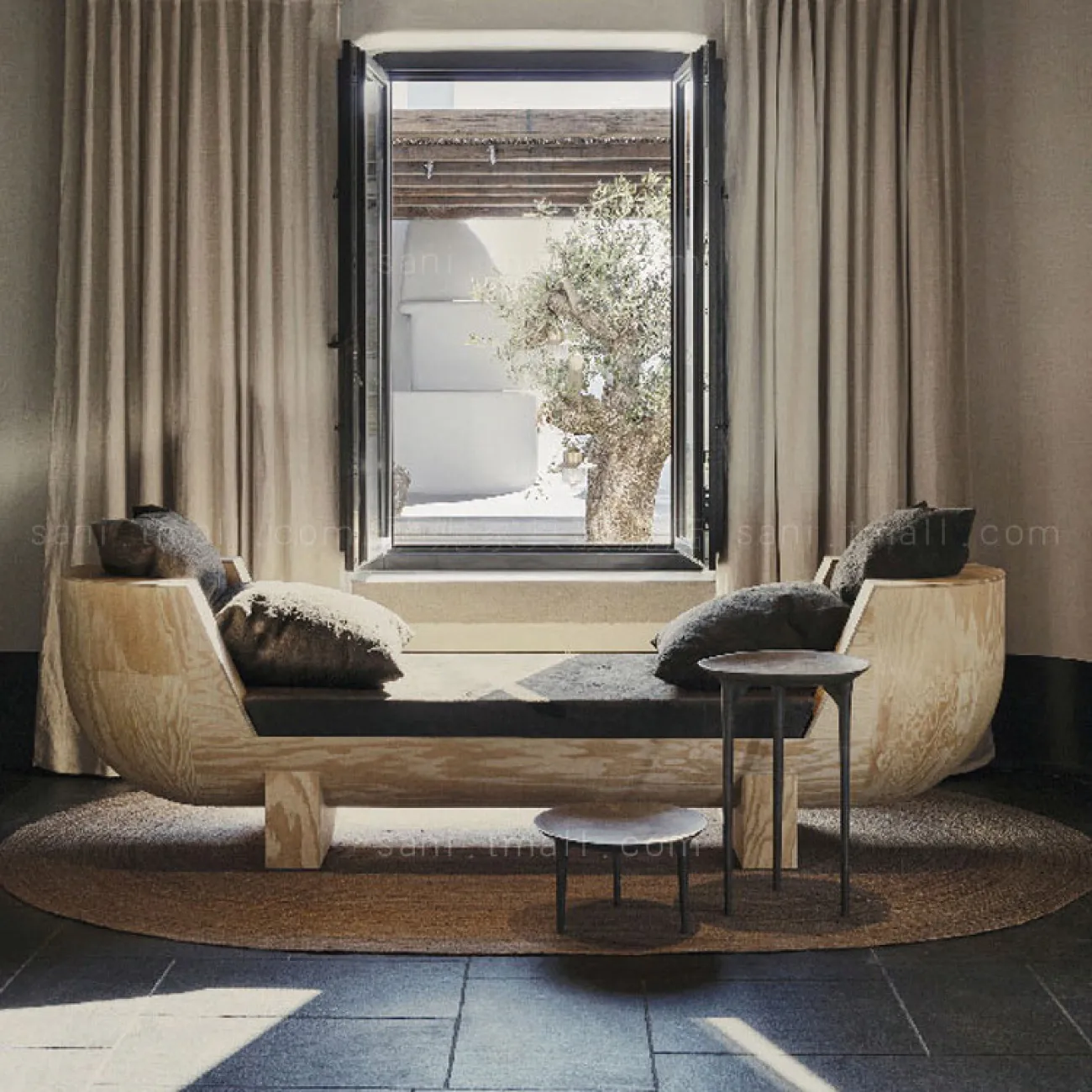 Диван-шезлонг из массива ясеня MAJESTIC 37312-29