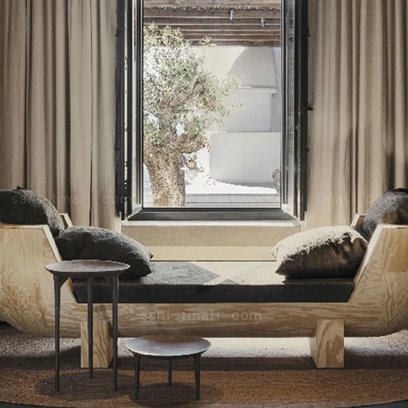 Диван-шезлонг из массива ясеня MAJESTIC 37312-29