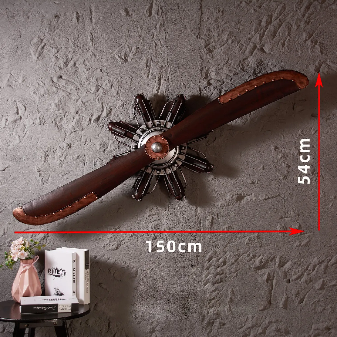 Ретро кованый винтажный пропеллер настенное украшение MAJESTIC 37313-29