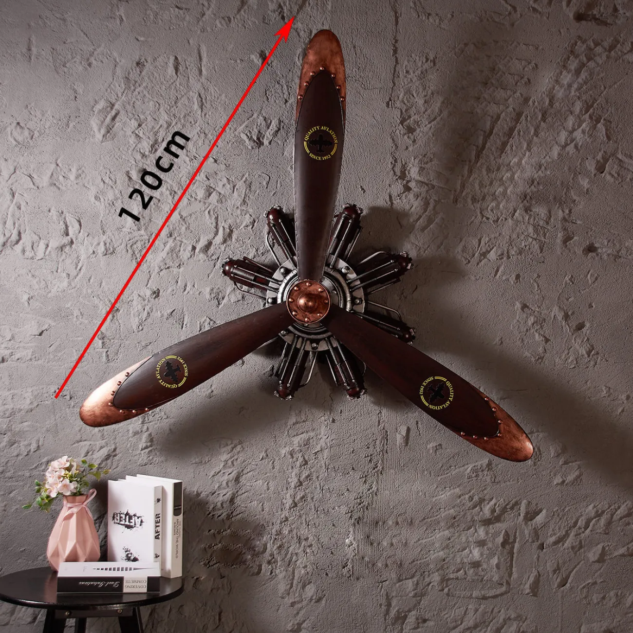 Ретро кованый винтажный пропеллер настенное украшение MAJESTIC 37313-29