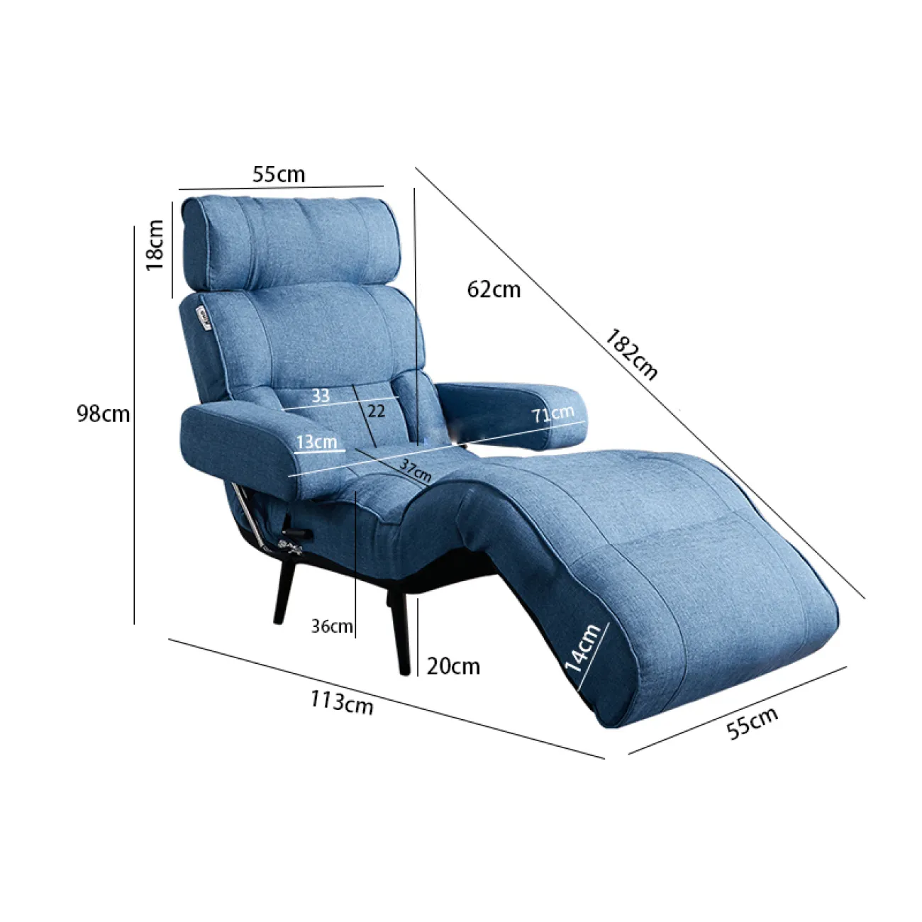 Кресло-шезлонг раскладное KINO 37322-29 Кресло-шезлонг раскладное KINO 37322-29