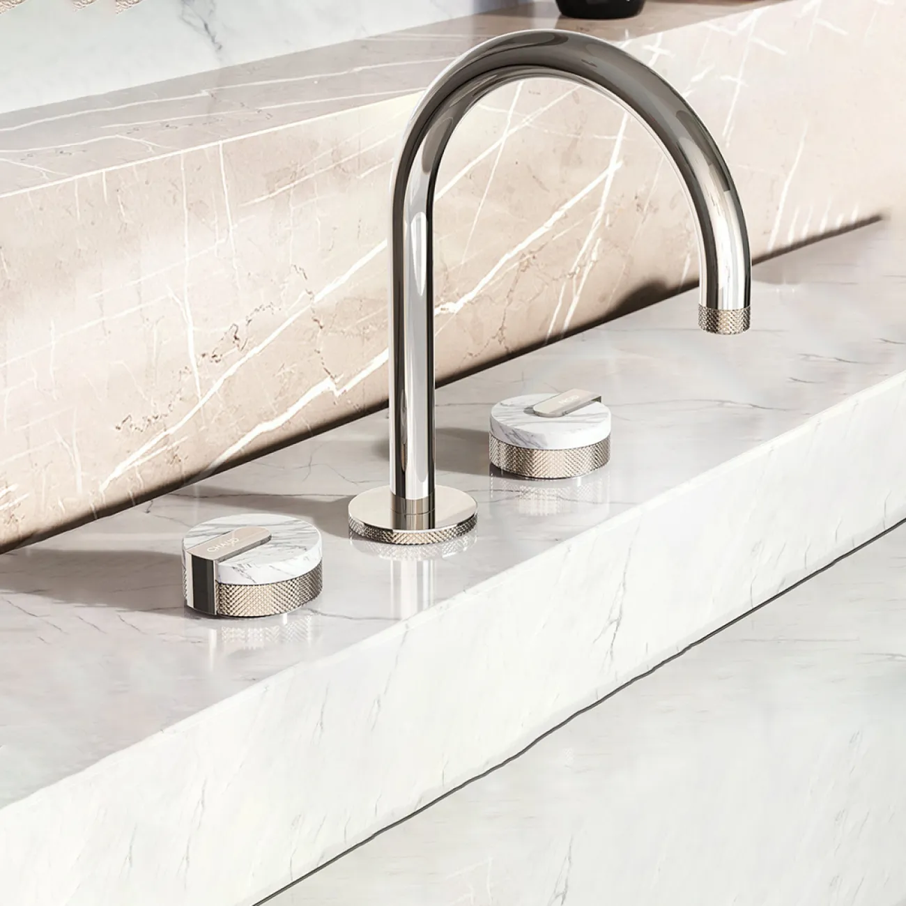 Скрытый латунный смеситель для умывальника в Современном стиле LaLume MB21125-23 Скрытый латунный смеситель для умывальника в Современном стиле LaLume MB21125-23