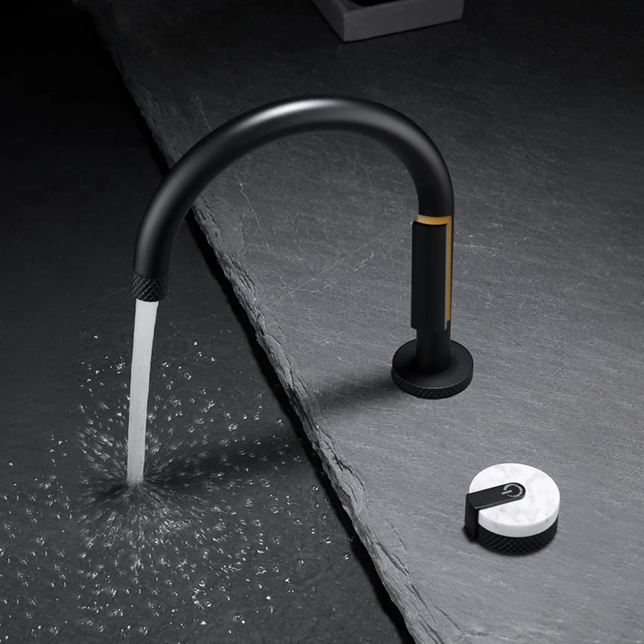 Скрытый латунный смеситель для умывальника в Современном стиле LaLume MB21125-23 Скрытый латунный смеситель для умывальника в Современном стиле LaLume MB21125-23