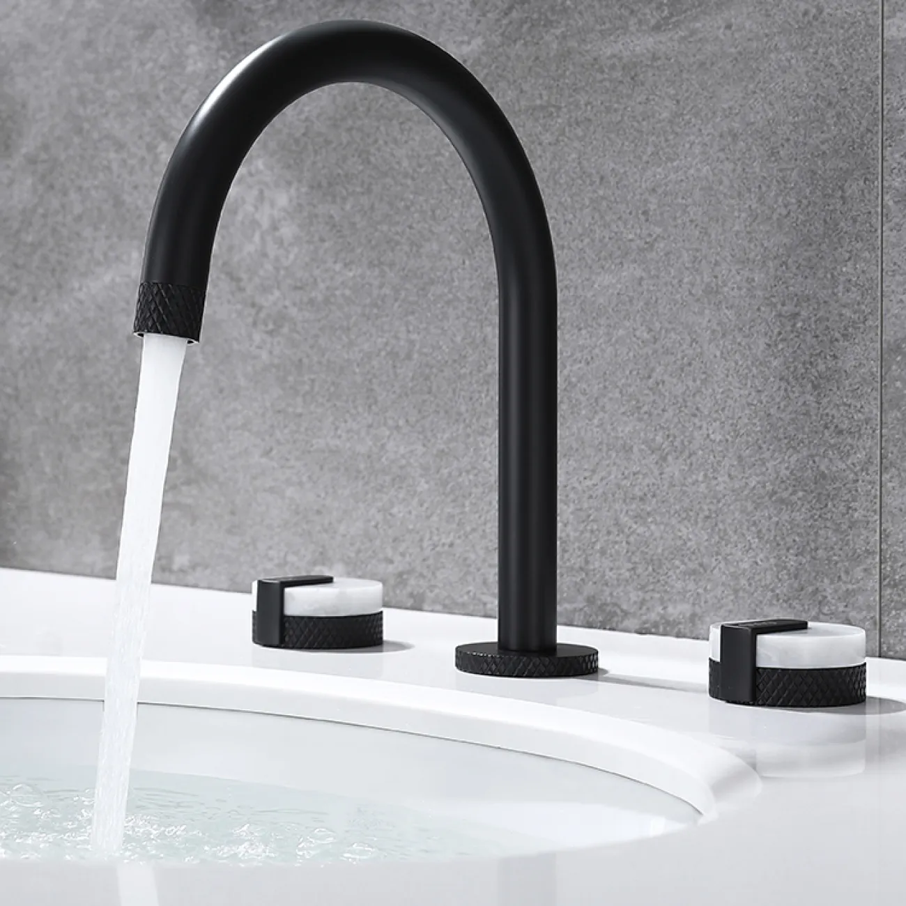 Скрытый латунный смеситель для умывальника в Современном стиле LaLume MB21125-23 Скрытый латунный смеситель для умывальника в Современном стиле LaLume MB21125-23