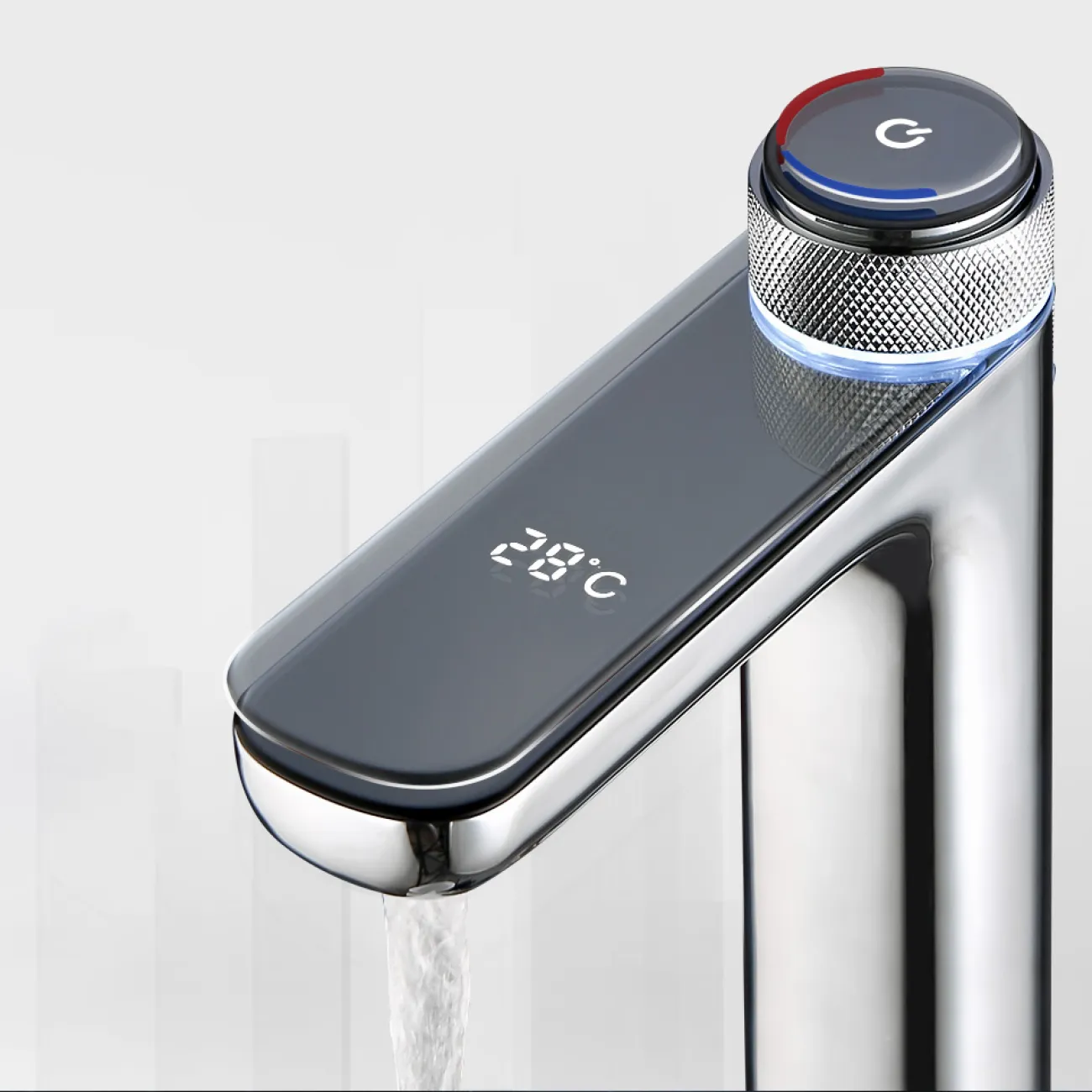 Настольный латунный смарт-смеситель для умывальника в Современном стиле LaLume MB21127-23