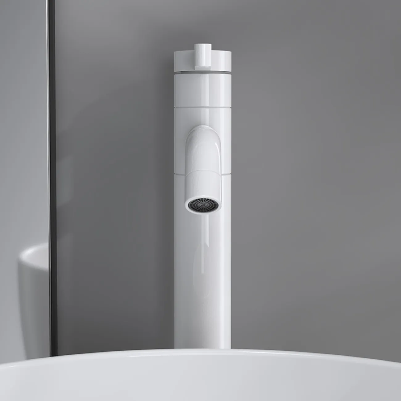 Минималистичный высокий смеситель для умывальника в Современном стиле LaLume MB21128-23 Минималистичный высокий смеситель для умывальника в Современном стиле LaLume MB21128-23