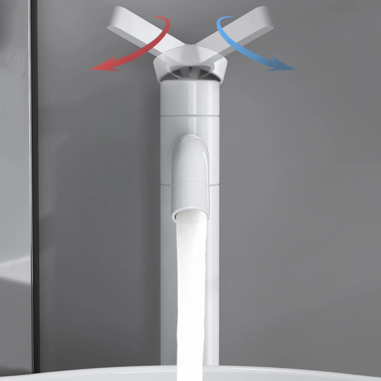 Минималистичный высокий смеситель для умывальника в Современном стиле LaLume MB21128-23 Минималистичный высокий смеситель для умывальника в Современном стиле LaLume MB21128-23