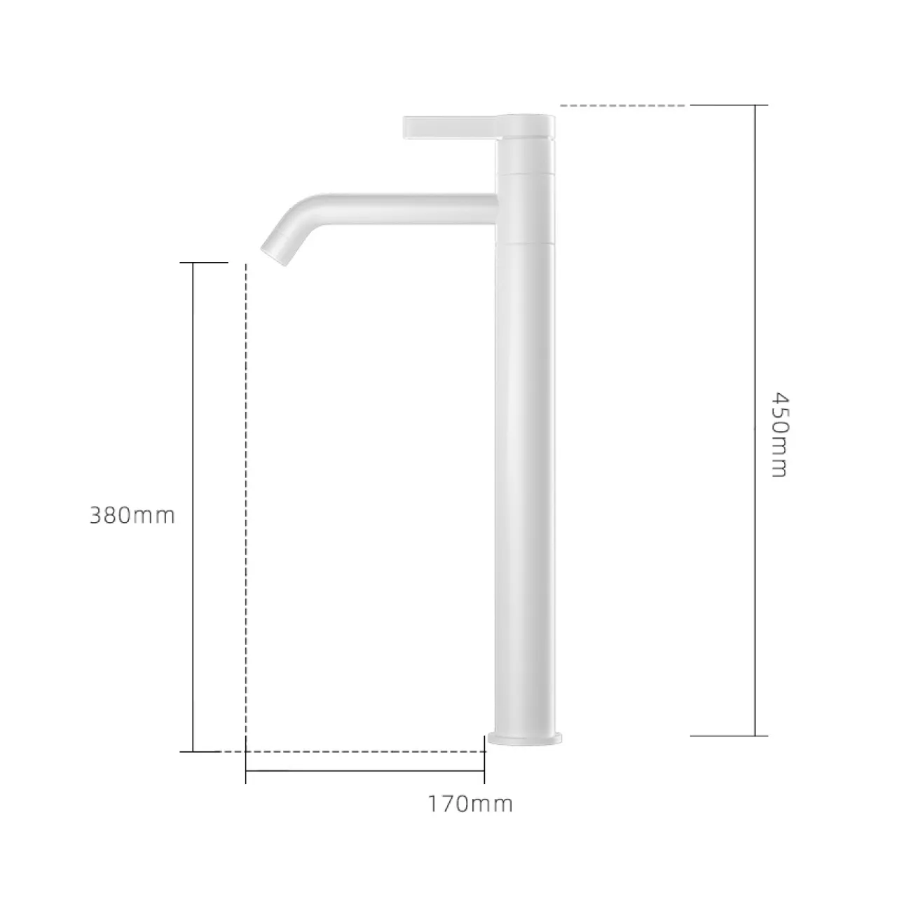 Минималистичный высокий смеситель для умывальника в Современном стиле LaLume MB21128-23 Минималистичный высокий смеситель для умывальника в Современном стиле LaLume MB21128-23