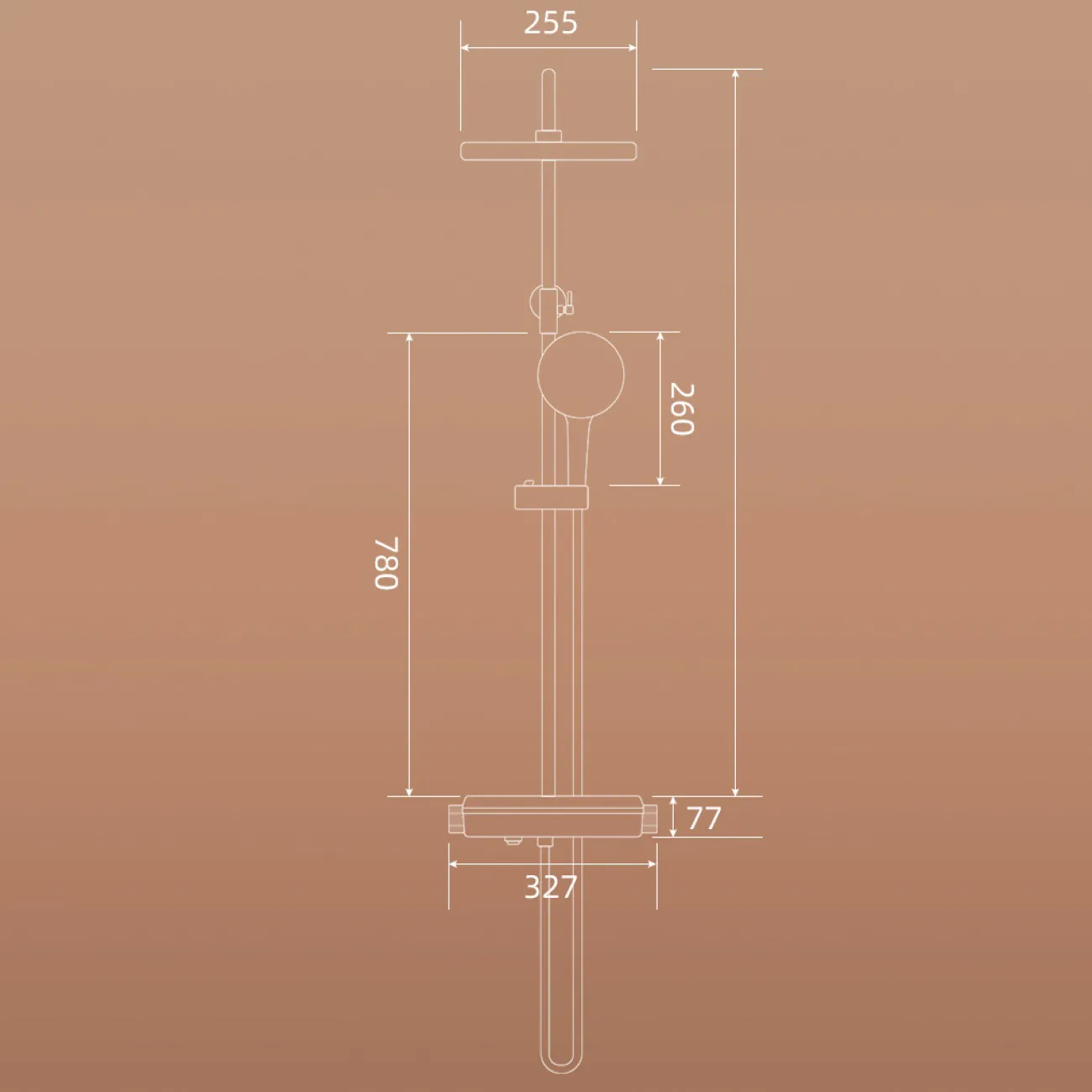 Смарт-смеситель с тропическим душем для ванной в Скандинавском стиле LaLume MB21131-23