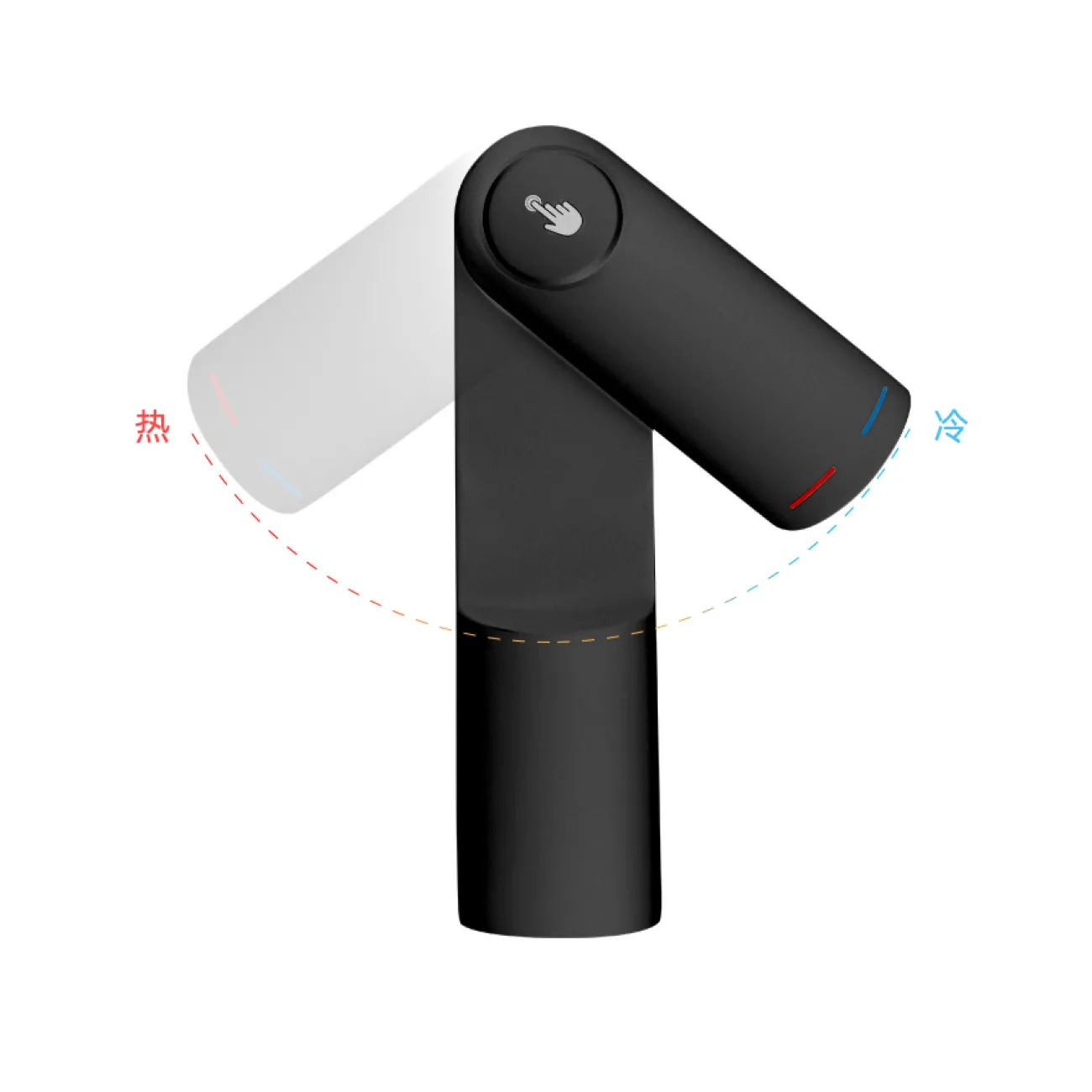 Минималистичный латунный смеситель для умывальника в Хай-тек стиле LaLume MB21132-23