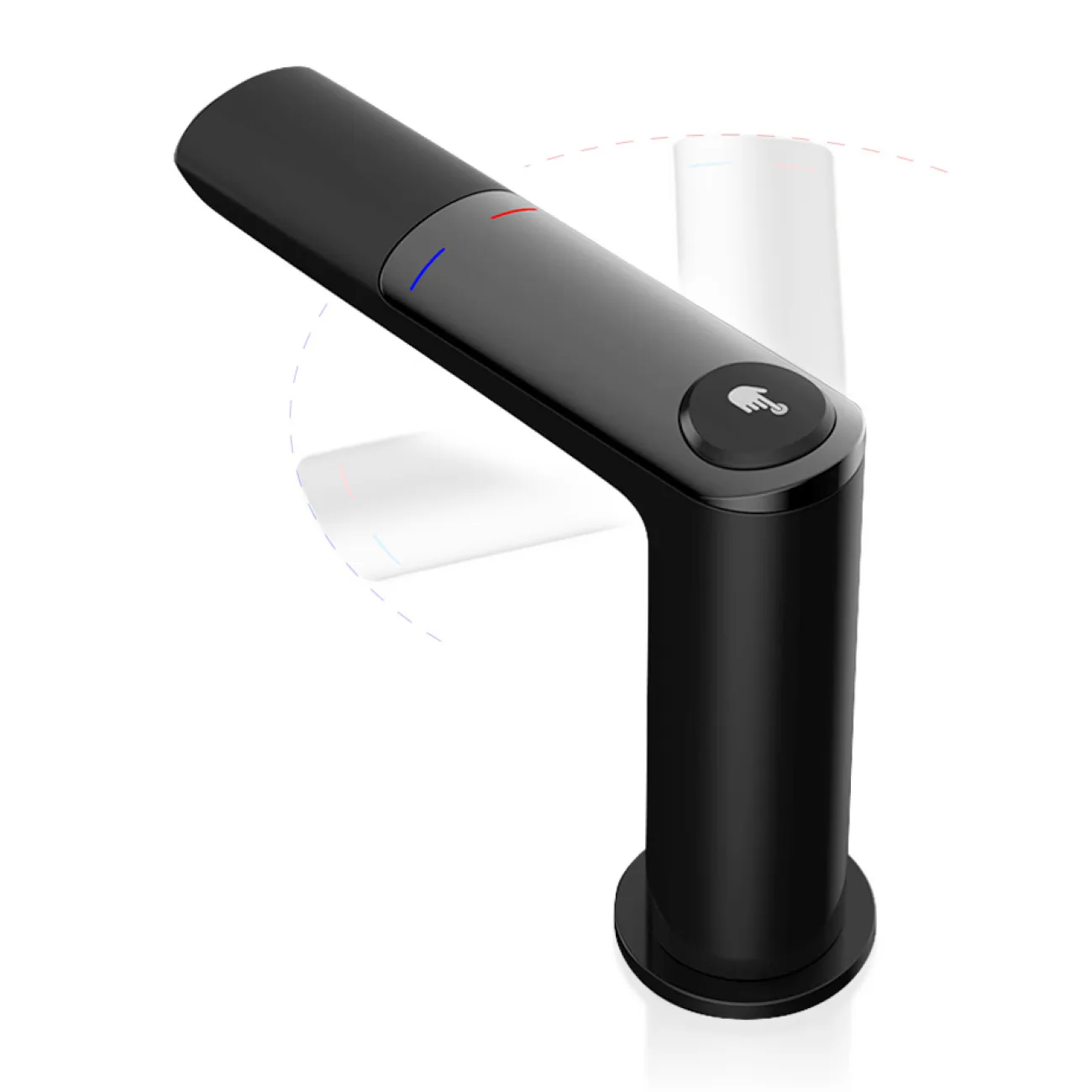 Минималистичный латунный смеситель для умывальника в Хай-тек стиле LaLume MB21132-23