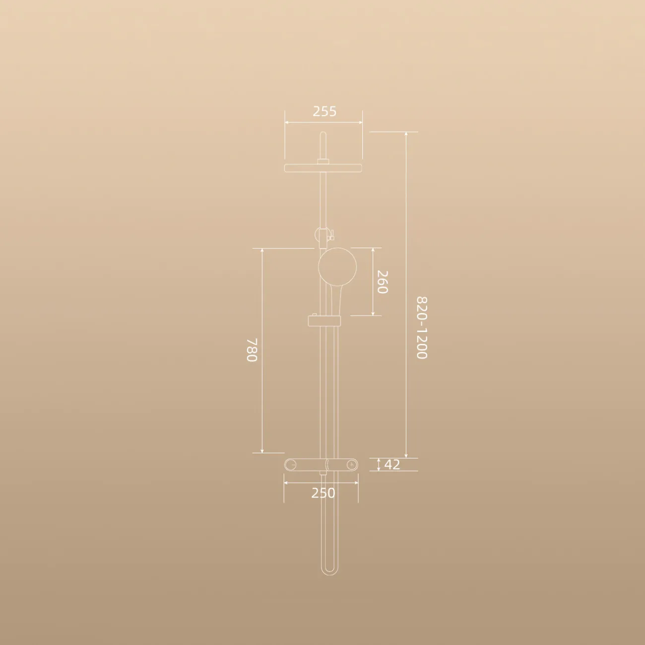 Элегантный смеситель с тропическим душем для ванной в Скандинавском стиле LaLume MB21133-23
