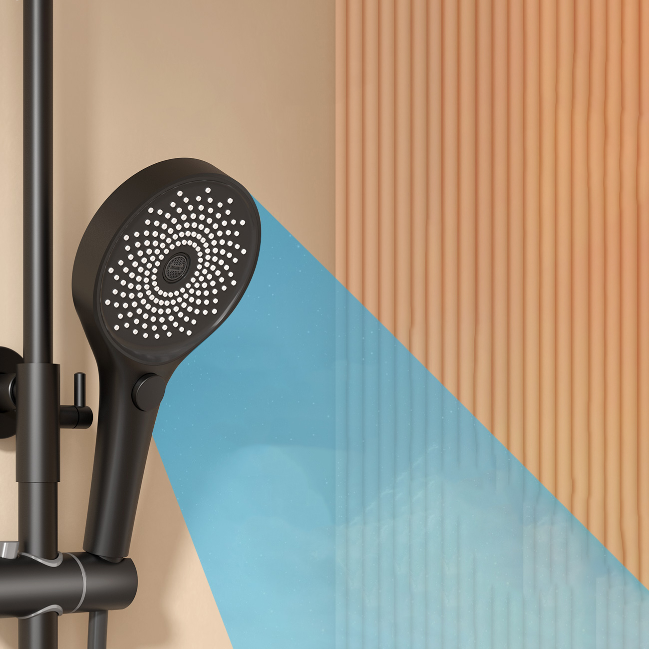 Элегантный смеситель с тропическим душем для ванной в Скандинавском стиле LaLume MB21133-23